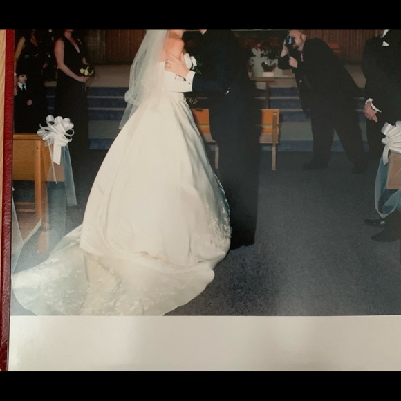 Wedding Dress, Tiera and Gloves - Picture 6 of 16